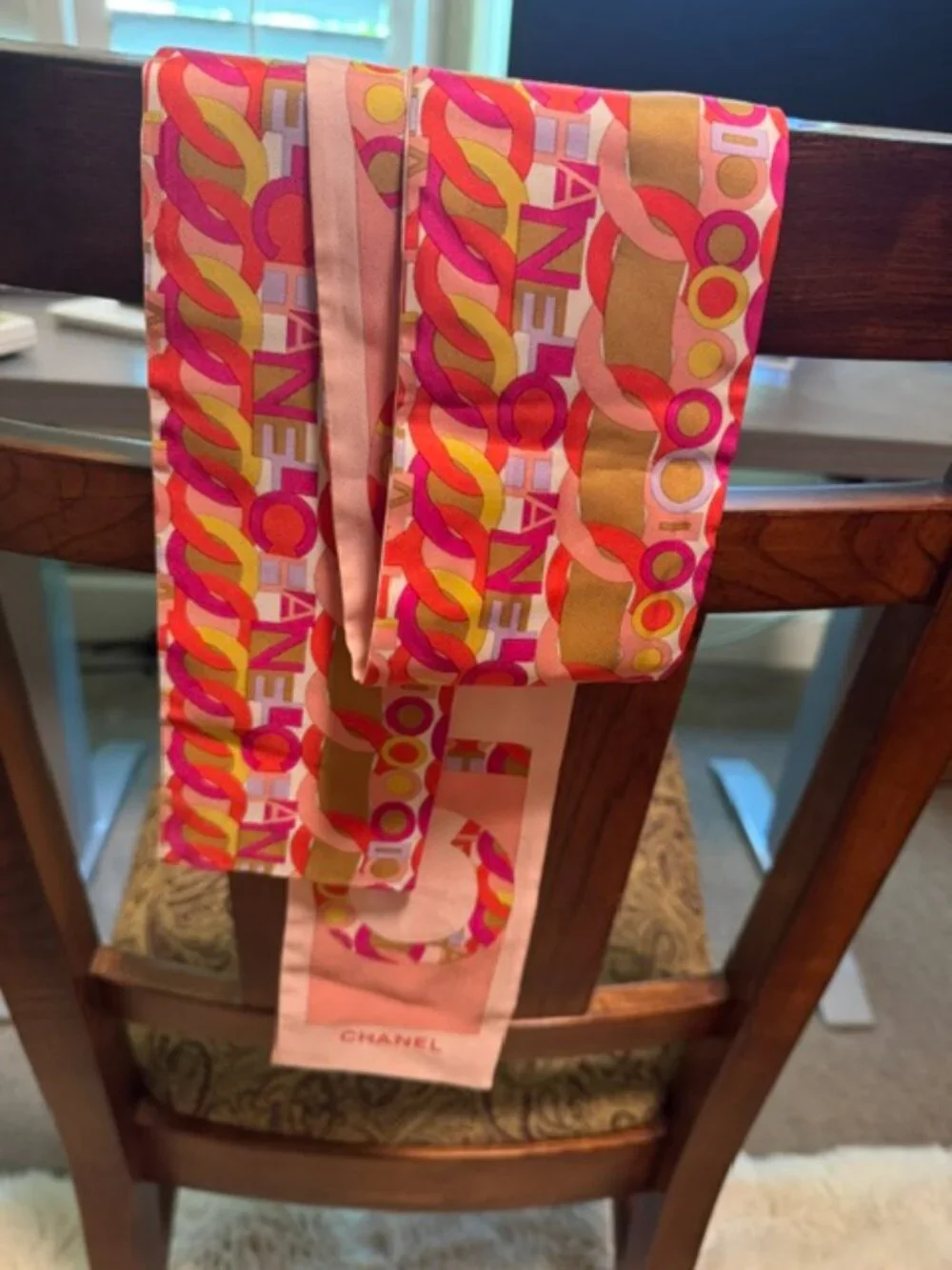 CHANEL hair scarf/purse scarf